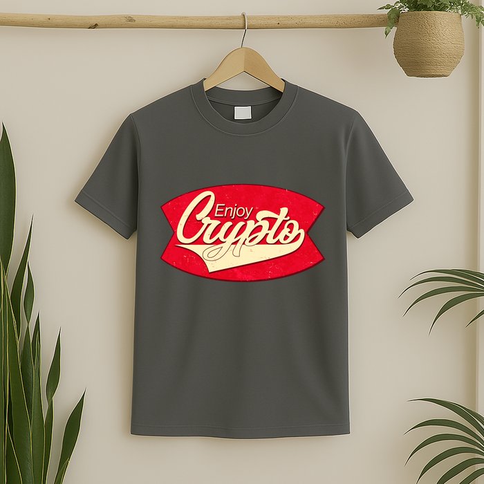 Vintage Enjoy Crypto Cola Drink Cryptocurrency Bitcoin T-Shirt