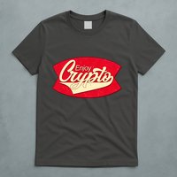 Vintage Enjoy Crypto Cola Drink Cryptocurrency Bitcoin T-Shirt