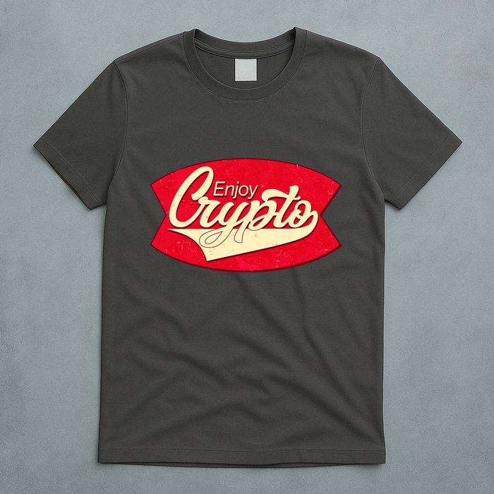 Vintage Enjoy Crypto Cola Drink Cryptocurrency Bitcoin T-Shirt