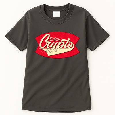 Vintage Enjoy Crypto Cola Drink Cryptocurrency Bitcoin Tall T-Shirt