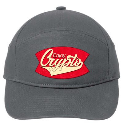 Vintage Enjoy Crypto Cola Drink Cryptocurrency Bitcoin 7-Panel Snapback Hat