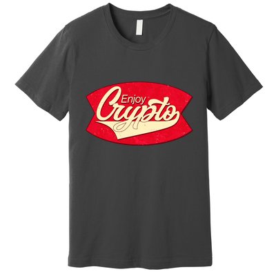 Vintage Enjoy Crypto Cola Drink Cryptocurrency Bitcoin Premium T-Shirt