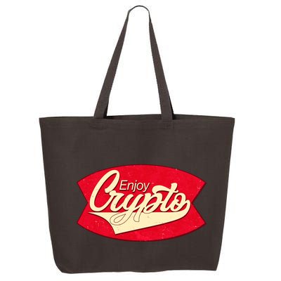 Vintage Enjoy Crypto Cola Drink Cryptocurrency Bitcoin 25L Jumbo Tote
