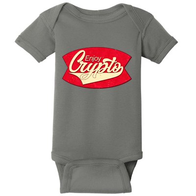 Vintage Enjoy Crypto Cola Drink Cryptocurrency Bitcoin Baby Bodysuit