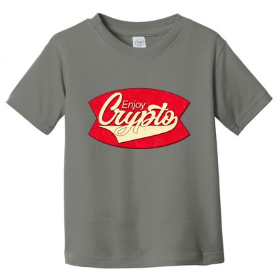 Vintage Enjoy Crypto Cola Drink Cryptocurrency Bitcoin Toddler T-Shirt