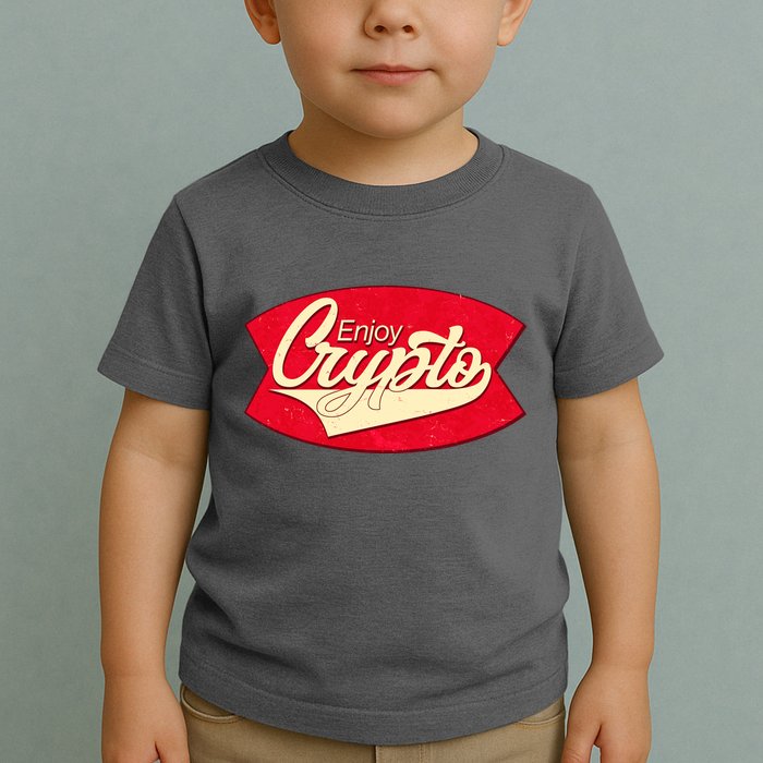 Vintage Enjoy Crypto Cola Drink Cryptocurrency Bitcoin Toddler T-Shirt