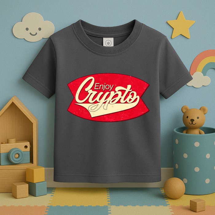 Vintage Enjoy Crypto Cola Drink Cryptocurrency Bitcoin Toddler T-Shirt