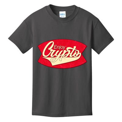 Vintage Enjoy Crypto Cola Drink Cryptocurrency Bitcoin Kids T-Shirt
