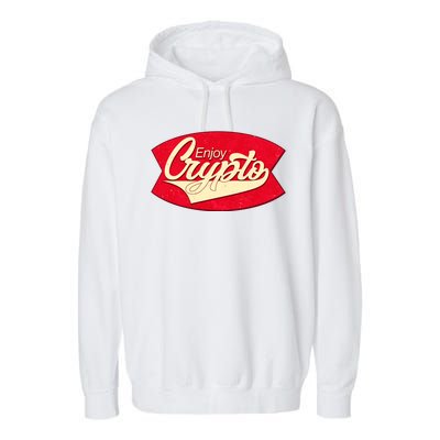 Vintage Enjoy Crypto Cola Drink Cryptocurrency Bitcoin Garment-Dyed Fleece Hoodie