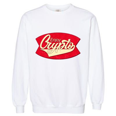 Vintage Enjoy Crypto Cola Drink Cryptocurrency Bitcoin Garment-Dyed Sweatshirt