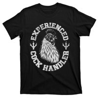 Vintage Experienced Cock Handler Funny Chicken Farmer Humor T-Shirt