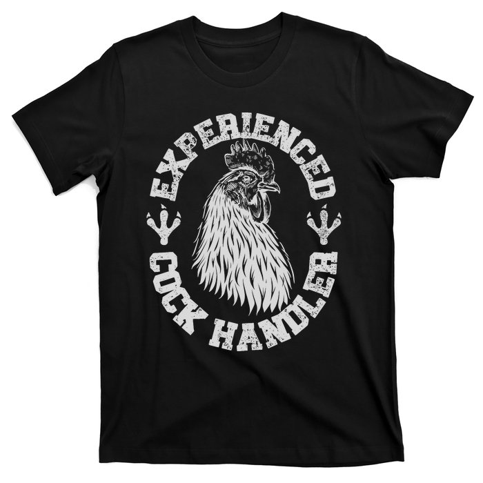 Vintage Experienced Cock Handler Funny Chicken Farmer Humor T-Shirt