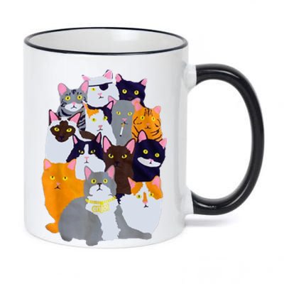 Vintage Enjoi Cat Gang Cute Cat Mom Cat Dad Cat Lover 11oz Black Color Changing Mug