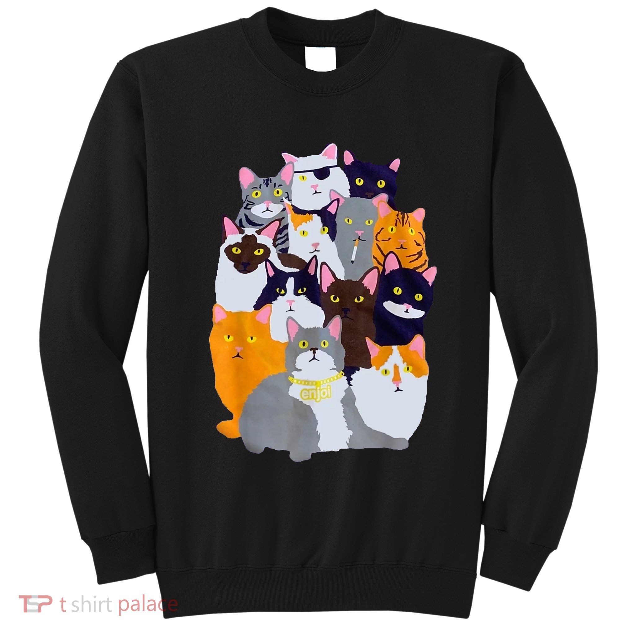 Vintage Enjoi Cat Gang Cute Cat Mom Cat Dad Cat Lover Sweatshirt