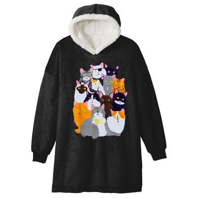 Vintage Enjoi Cat Gang Cute Cat Mom Cat Dad Cat Lover Hooded Wearable Blanket