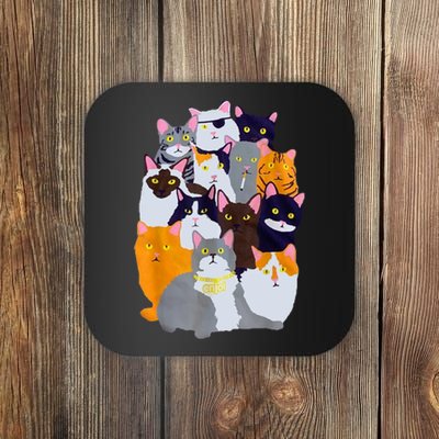 Vintage Enjoi Cat Gang Cute Cat Mom Cat Dad Cat Lover Coaster