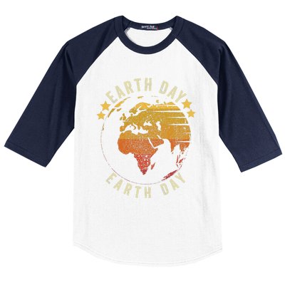 Vintage Earth Day Every Day Cute Earth Day Baseball Sleeve Shirt