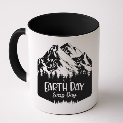 Vintage Earth Day Every Day Retro Mountains Idea Mug
