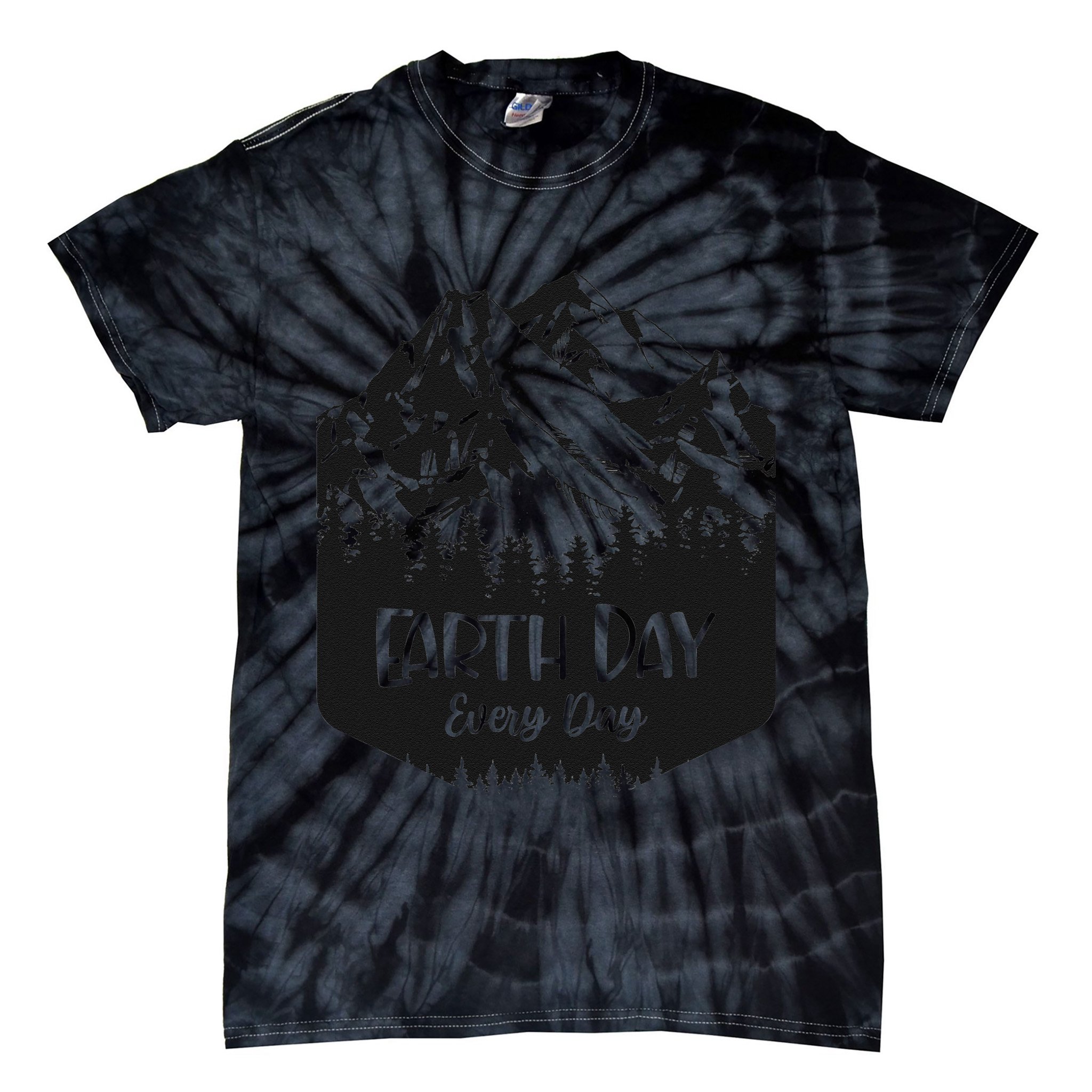 Vintage Earth Day Every Day Retro Mountains Idea Tie-Dye T-Shirt