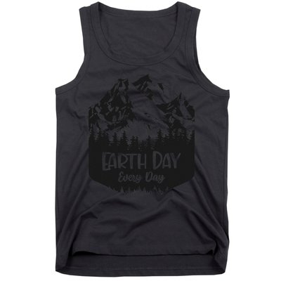 Vintage Earth Day Every Day Retro Mountains Idea Tank Top