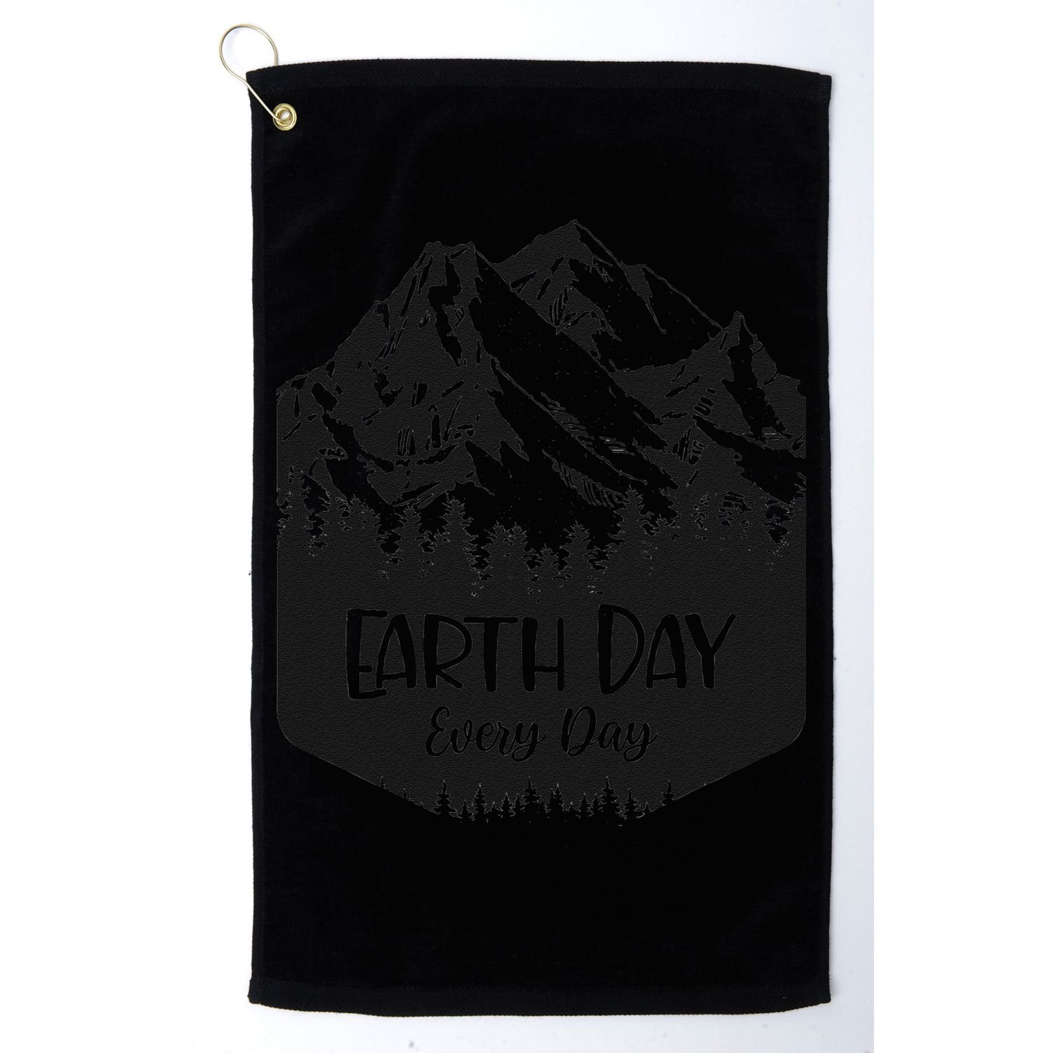 Vintage Earth Day Every Day Retro Mountains Idea Golf Towel