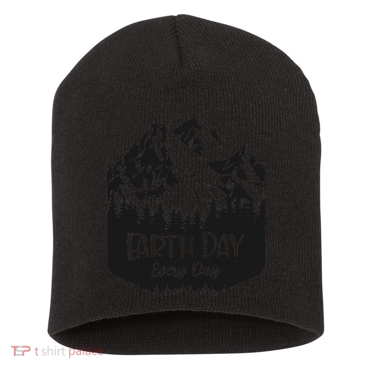Vintage Earth Day Every Day Retro Mountains Idea Short Acrylic Beanie