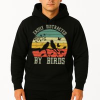 Vintage Easily Distracted By Birds Funny For Bird Watcher Hoodie