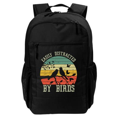 Vintage Easily Distracted By Birds Funny For Bird Watcher Backpack