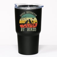 Vintage Easily Distracted By Birds Funny For Bird Watcher Tumbler