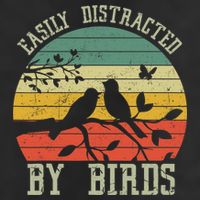Vintage Easily Distracted By Birds Funny For Bird Watcher Tumbler