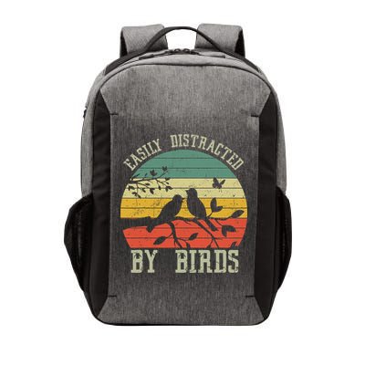 Vintage Easily Distracted By Birds Funny For Bird Watcher Vector Backpack