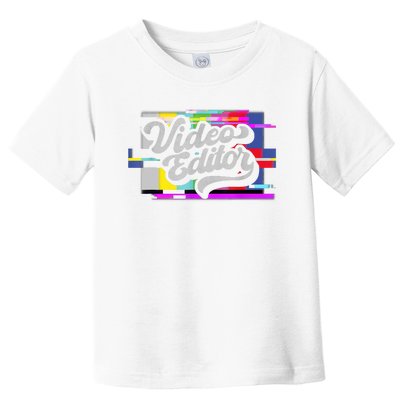 Video Editor, Distressed Color Bars Toddler T-Shirt