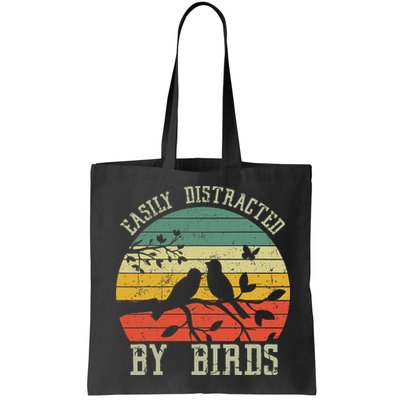 Vintage Easily Distracted By Birds Funny For Bird Watcher Bag