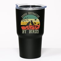 Vintage Easily Distracted By Birds Funny For Bird Watcher Tumbler