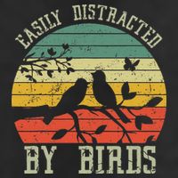 Vintage Easily Distracted By Birds Funny For Bird Watcher Tumbler