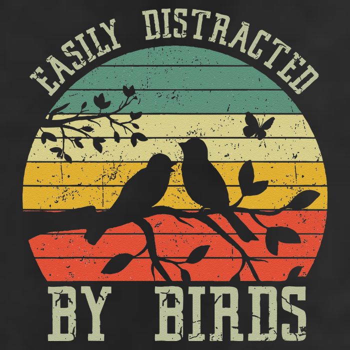 Vintage Easily Distracted By Birds Funny For Bird Watcher Tumbler