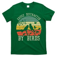 Vintage Easily Distracted By Birds Funny For Bird Watcher T-Shirt