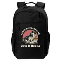 Vintage Easily Distracted By Cats And Books Backpack