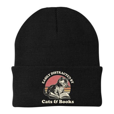 Vintage Easily Distracted By Cats And Books Beanie