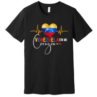 Venezuela En El Corazon Venezuelan Pride Premium T-Shirt