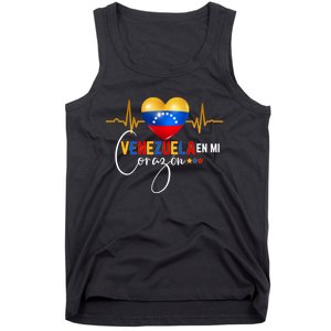 Venezuela En El Corazon Venezuelan Pride Tank Top