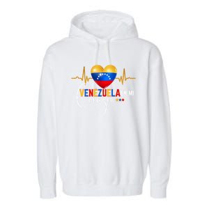 Venezuela En El Corazon Venezuelan Pride Garment-Dyed Fleece Hoodie