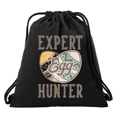 Vintage Expert Egg Hunter Funny Easter Drawstring Bag
