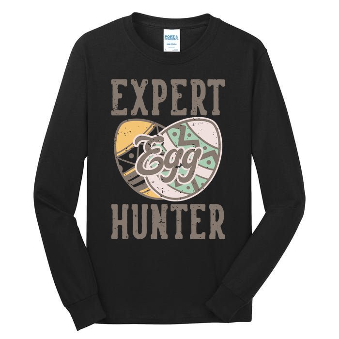 Vintage Expert Egg Hunter Funny Easter Tall Long Sleeve T-Shirt