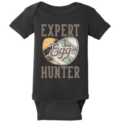Vintage Expert Egg Hunter Funny Easter Baby Bodysuit