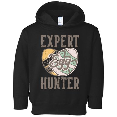 Vintage Expert Egg Hunter Funny Easter Toddler Hoodie