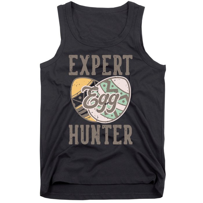 Vintage Expert Egg Hunter Funny Easter Tank Top