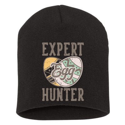 Vintage Expert Egg Hunter Funny Easter Short Acrylic Beanie