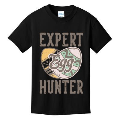 Vintage Expert Egg Hunter Funny Easter Kids T-Shirt