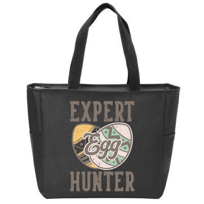 Vintage Expert Egg Hunter Funny Easter Zip Tote Bag